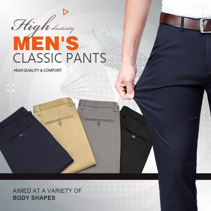 (Compre 2 envíos gratis) Pantalones clásicos de gran elasticidad para hombres