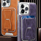 2024 Luxury Leather iPhone Case with Removable Magnetic Strap