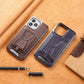 2024 Luxury Leather iPhone Case with Removable Magnetic Strap