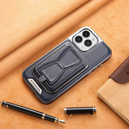 2024 Luxury Leather iPhone Case with Removable Magnetic Strap