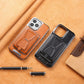 2024 Luxury Leather iPhone Case with Removable Magnetic Strap