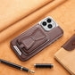 2024 Luxury Leather iPhone Case with Removable Magnetic Strap