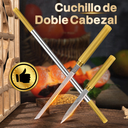 Cuchillo de doble cabeza multifuncional hecho a mano