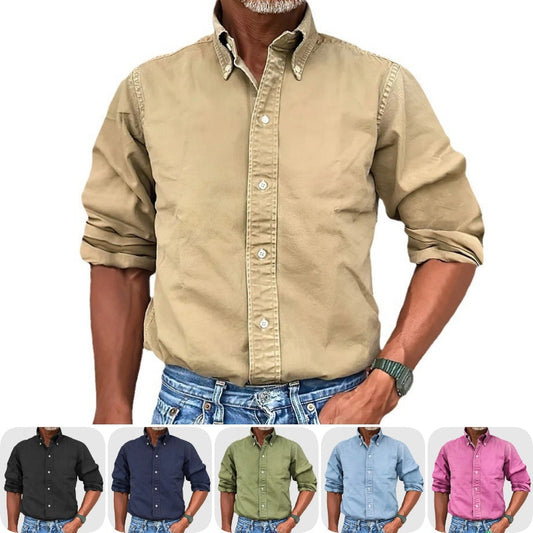 Casual and comfortable long-sleeved men's shirt.