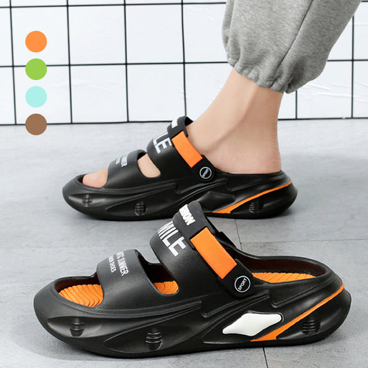 👟 Thick, cushioned sandals with an inflatable grip