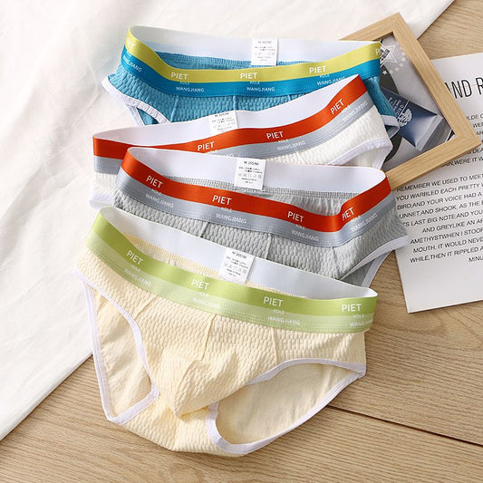 Men's summer breathable comfortable stretch cotton briefs 