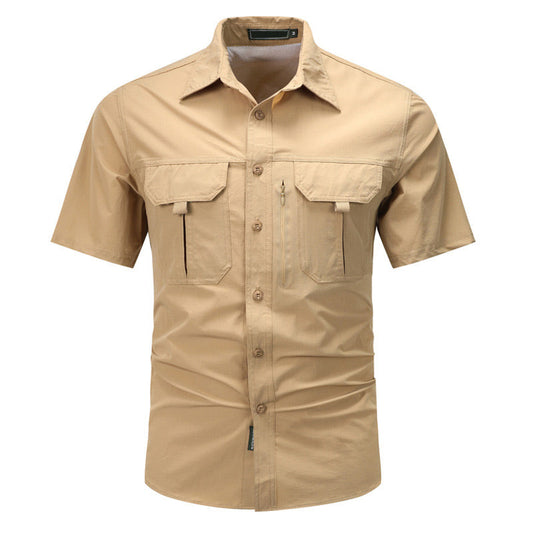 Stylish and breathable work shirt with multiple pockets