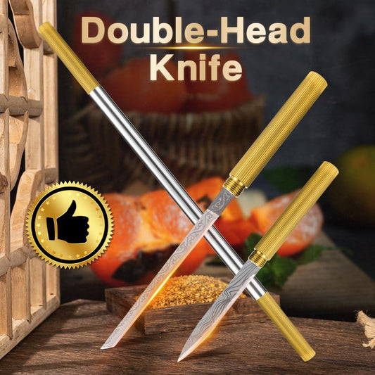 Cuchillo de doble cabeza multifuncional hecho a mano