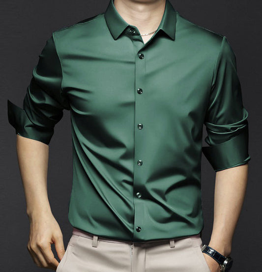 Camisa clásica resistente a las arrugas para hombre（Compra 2 envío gratis）