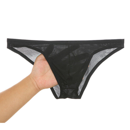 Ultra-thin seamless ice silk transparent sexy briefs