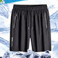 Pantalones cortos deportivos casuales elásticos transpirables de seda de hielo