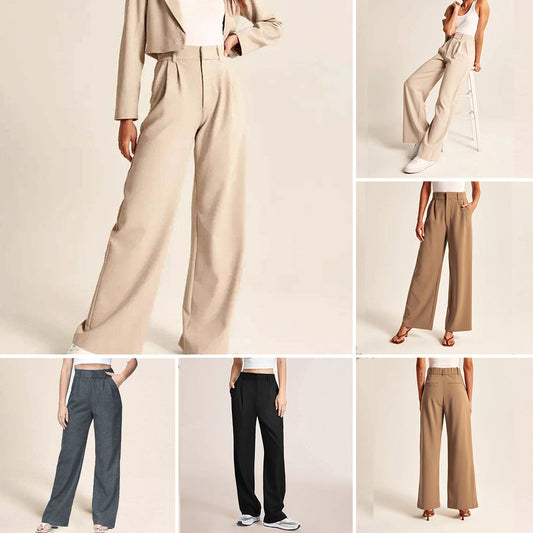 2023 Hot Sale-Quality Tailoring, Women's Casual Wide Leg Pants（Buy 2 Free Shipping） 