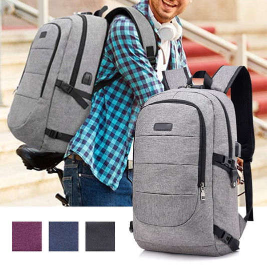 Anti-theft Business Laptop Backpack with USB Charging Port and Headphone Jack