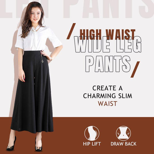 High waist wide leg pants