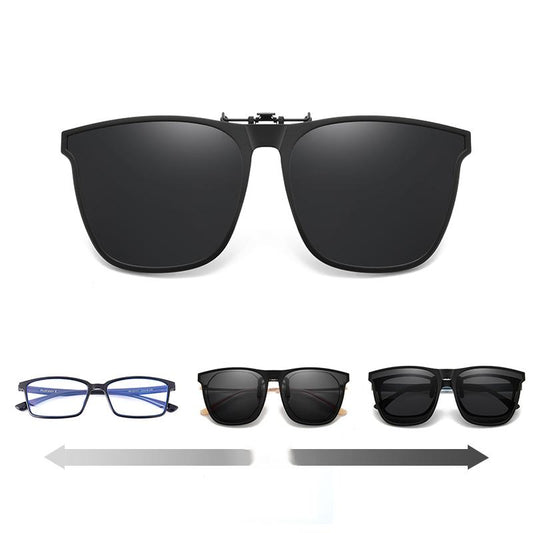 New polarized flip-up clip sunglasses