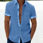 Oferta de verano-49 % OFF?--- Camisa informal con botones y cuello a cuadros para hombre-7