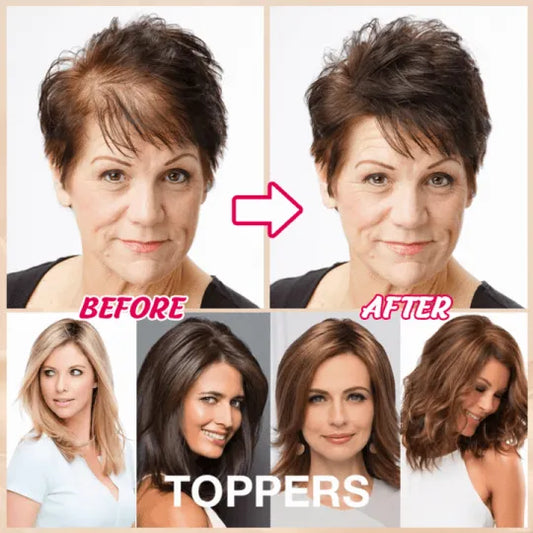 SHORT NATURAL HAIR TOPPERS with bangs