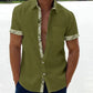 Oferta de verano-49 % OFF?--- Camisa informal con botones y cuello a cuadros para hombre-4