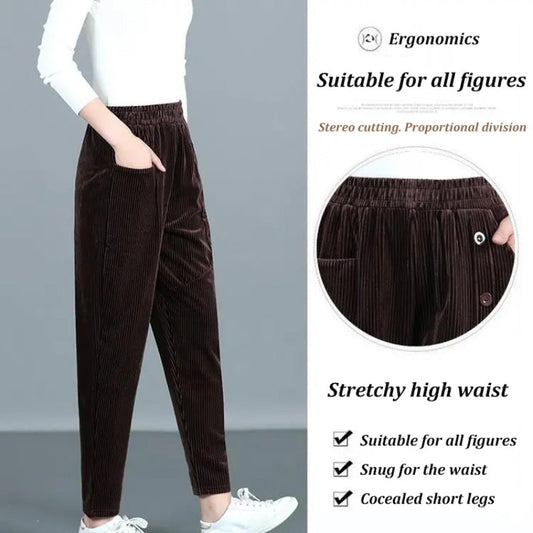 Women's High Waisted Corduroy Warm Pants - Buy 2 Get Free Shipping