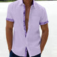 Oferta de verano-49 % OFF?--- Camisa informal con botones y cuello a cuadros para hombre-8