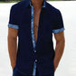 Oferta de verano-49 % OFF?--- Camisa informal con botones y cuello a cuadros para hombre-10